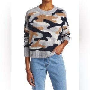 360 Cashmere Kris Camouflage Cashmere Sweater Size Small